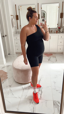 YBP SculptLUX Black One Shoulder Athletic Onesie- Size XL (sold out online)