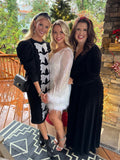 Queen of Sparkles Black Beaded Sequin Bow Dress- Size XS (sold out online)