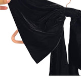 No Brand Black Velvet Clip On Bow
