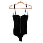 Sass & Bide Black Underwire Back Zipper Bodysuit- Size 4