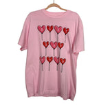 Comfort Colors Pink Heart Balloon Best Day Ever T-Shirt- Size L