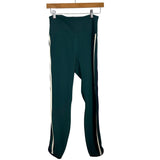 Beach Riot Green with Navy White Side Stripe Leggings- Size L