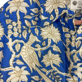 Holly Shae Blue Cream Floral and Bird Print Split Hem Dress- Plus Size (see notes)