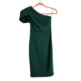 Mossman Evergreen One Shoulder with Pleated Cap Sleeve Dress- Size 2 (Candace wore in her movie A Shoe Addicts Christmas!)
