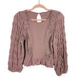Free People Pink Balloon Sleeve Top- Size S