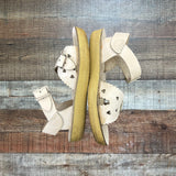 Sun-San White Sweetheart Sandals - Size 8