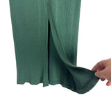 Velvet by Graham & Spencer Green Ribbed Sweater Back Slit Dress- Size S