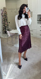 Draper James Purple Sequin Midi Skirt NWT- Size S