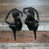 BCBGeneration Black Platform Ankle Strap Heels- Size 7.5 (see notes)