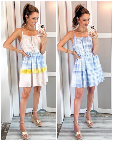 AURA Multicolor Gingham Dress - Size XS (Sold Out Online)