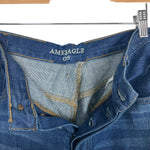 American Eagle Vintage High Rise Distressed Raw Hem Jeans- Size 12R (see notes, Inseam 26")