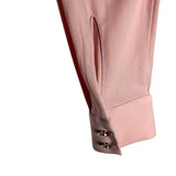 White House Black Market Pink Split Back Blouse- Size 0