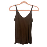 No Brand Brown Ribbed Tank- Size S (see notes)