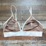 Negative Buff/White Sieve Triangle Bra NWT- Size 3/C-D (Sold out online)