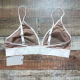 Negative Buff/White Sieve Triangle Bra NWT- Size 3/C-D (Sold out online)