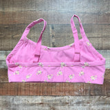 Offline by Aerie Pink Floral Sports Bra- Size L
