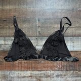 Rehab Black Mesh Lace Bra- Size M