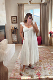 Abercrombie & Fitch White Ruffle Flutter Sleeve Maxi Dress - Size L (sold out online)