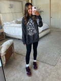 Bella + Canvas Charcoal Grey Ghost Crewneck Sweatshirt - Size L