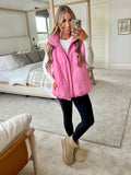 Pink Lily Pink Puffer Vest - Size M