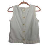 Abercrombie & Fitch Cream Denim Sleeveless Back Button Up Top- Size XS