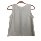 Abercrombie & Fitch Cream Denim Sleeveless Back Button Up Top- Size XS