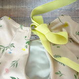 Minnow Pale Pink with Floral Print and Back Ribbon Tie Rashguard One Piece Swimsuit- Size 5/6T (see notes, we have matching swimsuit)