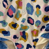 Pink Chicken Tan Animal Print Zip Swimsuit - Size 2T (See Notes)