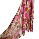 Olivaceous Floral Plunge Front Deep Side Slits Dress- Size M