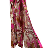 Olivaceous Floral Plunge Front Deep Side Slits Dress- Size M