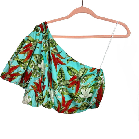 Show Me Your Mumu Pepper Print One Shoulder Cropped Top NWT- Size M (we have matching skirt)
