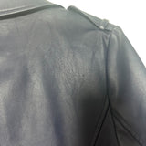Michael Kors Dark Blue Faux Leather Jacket- Size M (see notes)