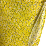 Monki Sheer Yellow Printed Button Front Kimono- One Size (see notes)