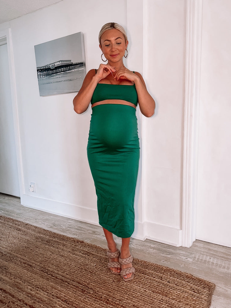 Michael Costello x Revolve Green Back Slit Skirt- Size M (sold out onl The Saved Collection Michael Costello x Revolve Green Back Slit Skirt- Size M (sold out onl The Saved Collection