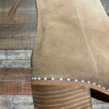 Steve Madden Tan Aquarius Leather Pearl Studded Booties- Size 8.5 (see notes)