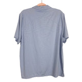 Rhone MEN’S Blue/White Tiny Checkered Pattern Polo Shirt- Size XL