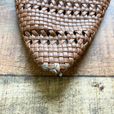 Universal Thread Brown Faux Leather Braided Flat Mules- Size 8 (see notes)