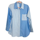 Staccato Blue and White Striped Button Up Top- Size S (sold out online)