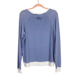 Peace Love World Blue and White Striped Top- Size XS/S (see notes)