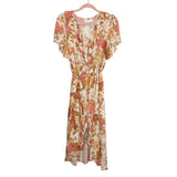 Auguste The Label Floral Swiss Dot Faux Wrap Belted Dress- Size 4 (see notes)