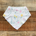 No Brand Pink/Yellow Flowers Bandana Bib