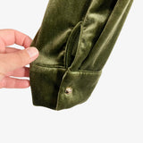 No Brand Green Velvet Button Up Top- Size ~L/XL (see notes)