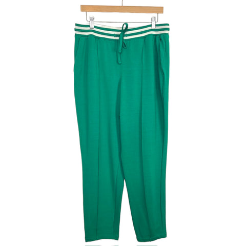 Summersalt Green and White French Terry Pants- Size L (we have matching pullover, Inseam 25”)