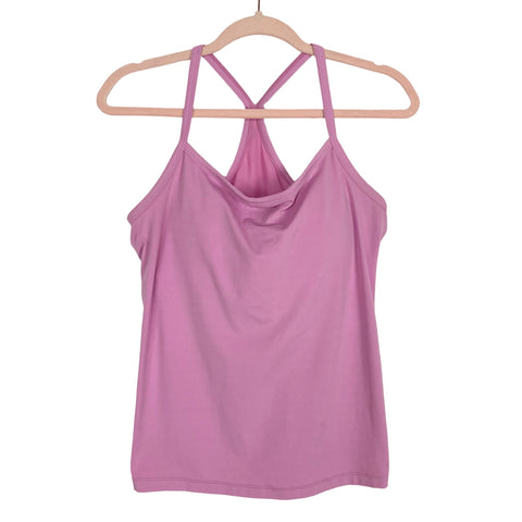 No Brand Pink with Built In Padded Bra Tank- Size ~L (see notes)