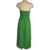 SNDYS Everyday Green Linen Front Slit Strapless Dress- Size XL (currently sold out online)