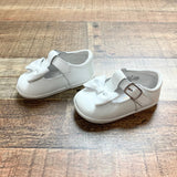 Angel Toddler White Leather Bow Mary Jane Shoes- Size 3