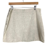 Pink Lily Stone Corduroy with Side Slit Life With You Mini Skirt- Size L