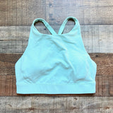 Storia Mint High Neck with Criss Cross Straps Padded Sports Bra- Size 4