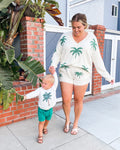 Show Me Your Mumu Palm Tree Print Knit Sweater- Size L (sold out online, we have matching shorts)