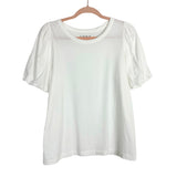 Loft White Bubble Sleeve Tee- Size M (sold out online)